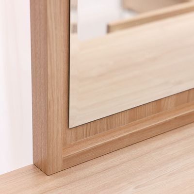 Frazer Dresser with Mirror - White/Natural oak