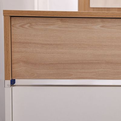 Frazer Dresser with Mirror - White/Natural oak