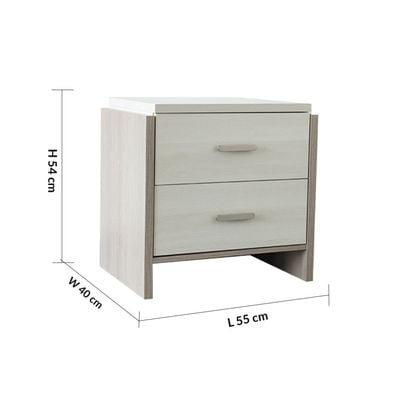 Barney Night Stand - Beige/Brown