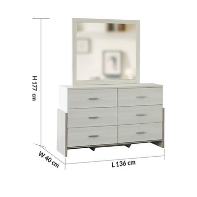 Barney Dresser with Mirror- Beige/Brown