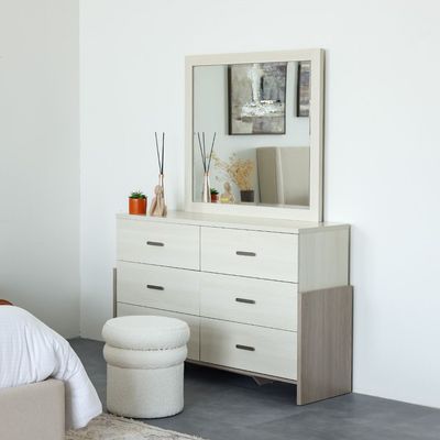 Barney Dresser with Mirror- Beige/Brown