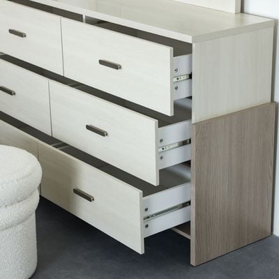 Barney Dresser with Mirror- Beige/Brown