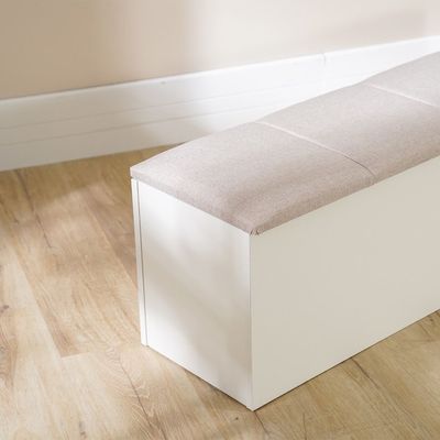 Serenity Bed Bench w/storage - Mud Cream / Golden