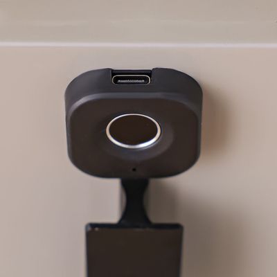 Layla 3 Drawer Night Stand W/ Wireless And Usb Charger + Bluetooth Speaker + Finger Print Lock And Led Light - Grey
