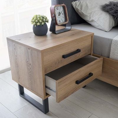 Norden Nightstand - African Walnut - With 2-Year Warranty