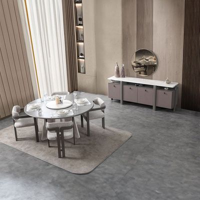 Artemis 1 + 6 Round Dining Set- Matte Grey