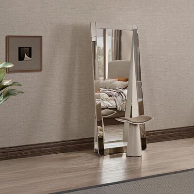 Truva Tall Standing Mirror - Granite Grey