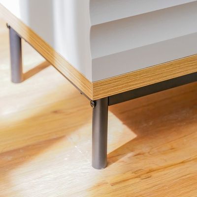 Delmar End Table W/1 Door Storage- Natural / Grey