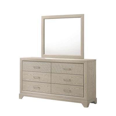 Ryan Dresser with Mirror - Antique Grey Ash Veneer - With 2-Year Warranty