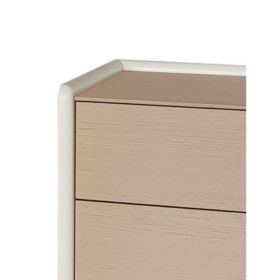 Brita 5 Drawers Chest Cabinet - Beige / White Oak