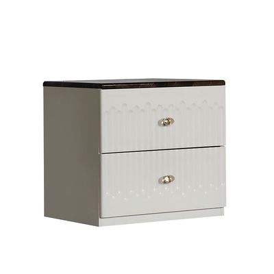 Naples 2 drawers Night Stand - Beige/Stone