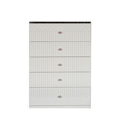 Naples 5 Drawers Chest Cabinet - Beige/Stone