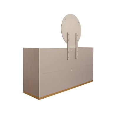 Margaret Vanity Dresser w/makeup mirror - Beige / Terrazo / Gold