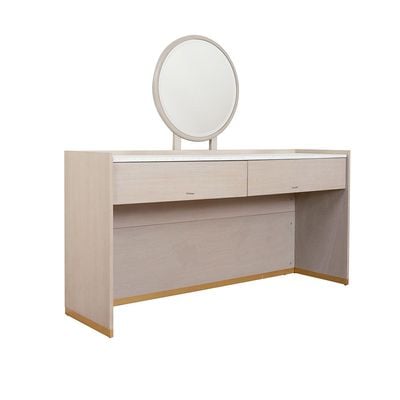 Margaret Vanity Dresser w/makeup mirror - Beige / Terrazo / Gold