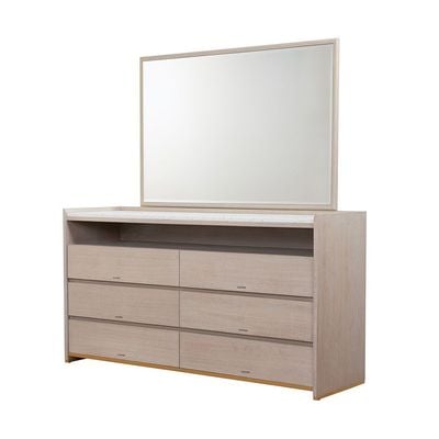 Margaret 6 Drawer Dresser - Beige / Terrazo / Gold