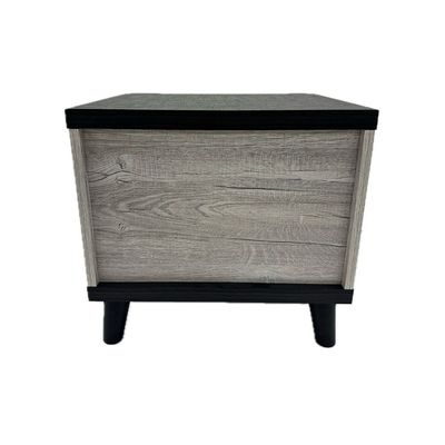 Kirwin 2 Drawer Night Stand -  Grey  Oak / Black