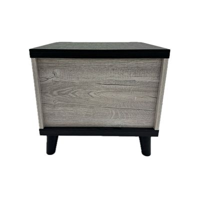 Kirwin 2-Drawer Nightstand - Grey Oak/Black - With 2-Year Warranty