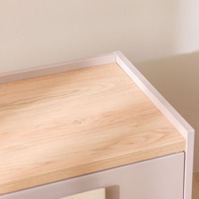 Cardano Night Stand - Natural Oak/ Champagne