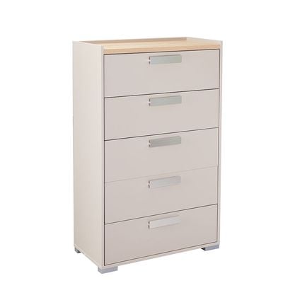 Cardano Chest Of 5 Drawers - Natural Oak/ Champagne