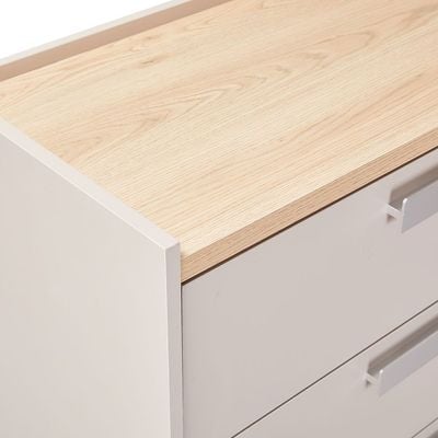 Cardano Chest Of 5 Drawers - Natural Oak/ Champagne