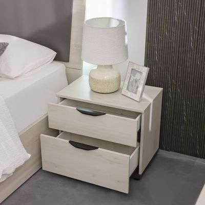 Pletora Night Stand - Grey Oak