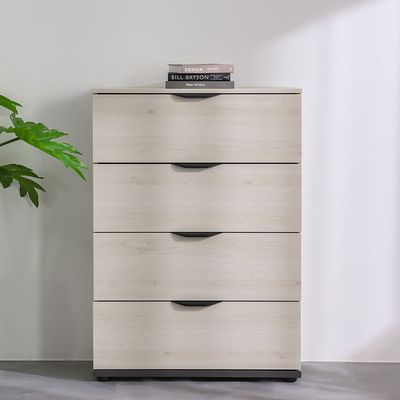 Pletora Chest Of  4 Drawers   - Grey Oak