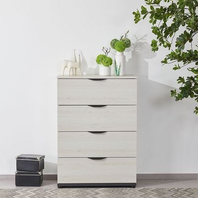 Pletora Chest Of  4 Drawers   - Grey Oak