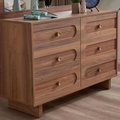 Ren Dresser with Mirror - Natural Walnut