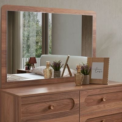 Ren Dresser with Mirror - Natural Walnut - With 2-Year Warranty