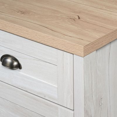 Cambridge 1-Drawer 1Door Nighstand-Oak & White Oak