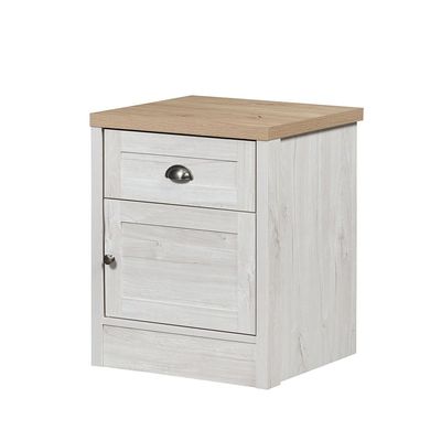 Cambridge 1-Drawer 1Door Nighstand-Oak & White Oak