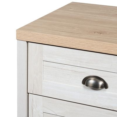 Cambridge 1-Drawer 1Door Nighstand-Oak & White Oak