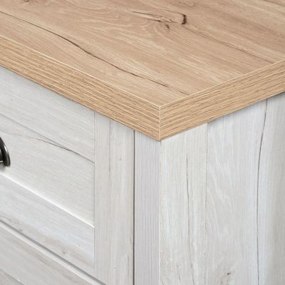 Cambridge 1-Drawer 1Door Nighstand-Oak & White Oak