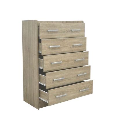 Supreme Chest of 5 Drawers - French Sonoma Oak - With 2-Year Warranty