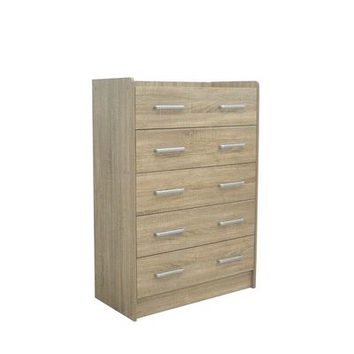 Supreme Chest of 5 Drawers - French Sonoma Oak - With 2-Year Warranty