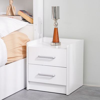 Supreme 2-Drawer Nightstand - White - With 2-Year Warranty