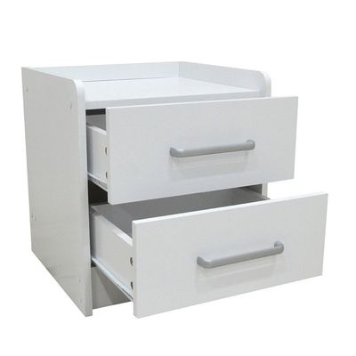 Supreme 2-Drawer Nightstand - White - With 2-Year Warranty