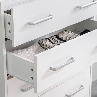 Supreme Chest of 5 Drawers - White - With 2-Year Warranty