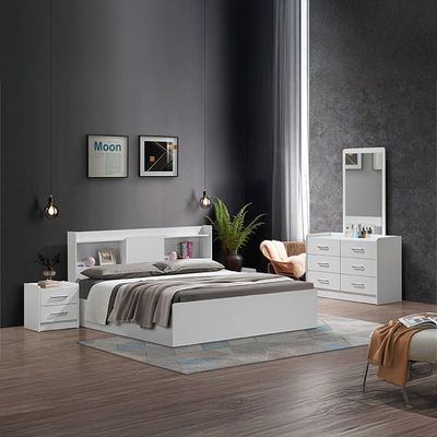 Supreme 6-Drawer Master Dresser with Mirror - White - With 2-Year Warranty