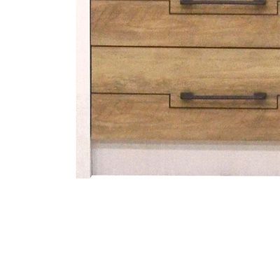 Swann 6-Drawer Master Dresser with Mirror - Summer Oak/Pearl White - With 2-Year Warranty