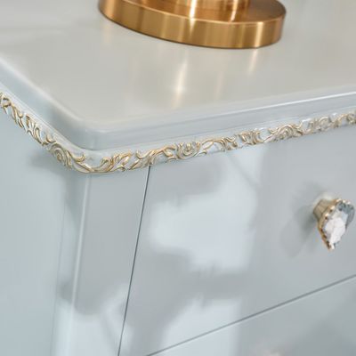 Bluebell Dressing Table With Mirror + Stool   - Light Blue