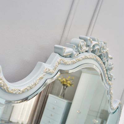 Bluebell Dressing Table With Mirror + Stool   - Light Blue