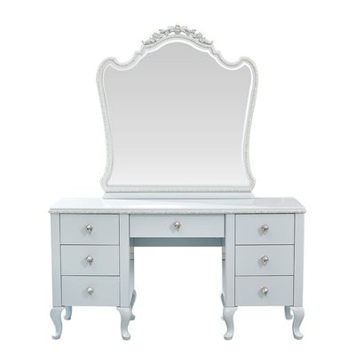 Bluebell Dressing Table With Mirror + Stool   - Light Blue