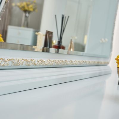 Bluebell Dressing Table With Mirror + Stool   - Light Blue