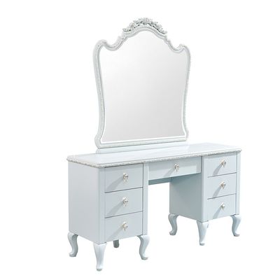 Bluebell Dressing Table With Mirror + Stool   - Light Blue