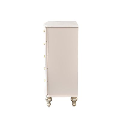 Jasmine 5 Drawers Chest Cabinet - Light Beige