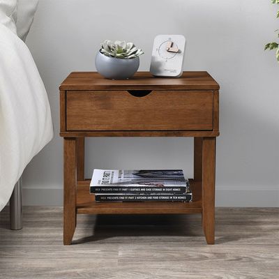 Derby 1 Drawer Solidwood Night Stand-Brown