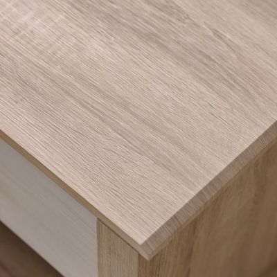 Kelly 1 Drawer Nightstand-White Ash+Sonoma Oak