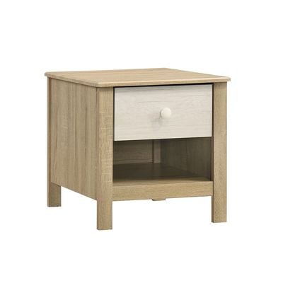 Kelly 1 Drawer Nightstand-White Ash+Sonoma Oak