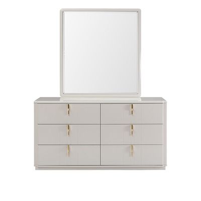 Lintell Dresser With Mirror And Stool - Cream